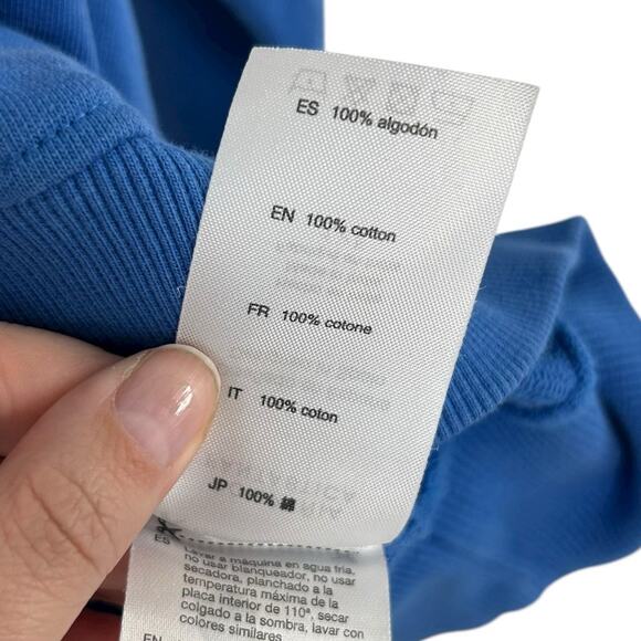 Compania Fantastica Blue Fleece Sweatshirt with Flower Graphic Womens Small - Picture 5 of 7